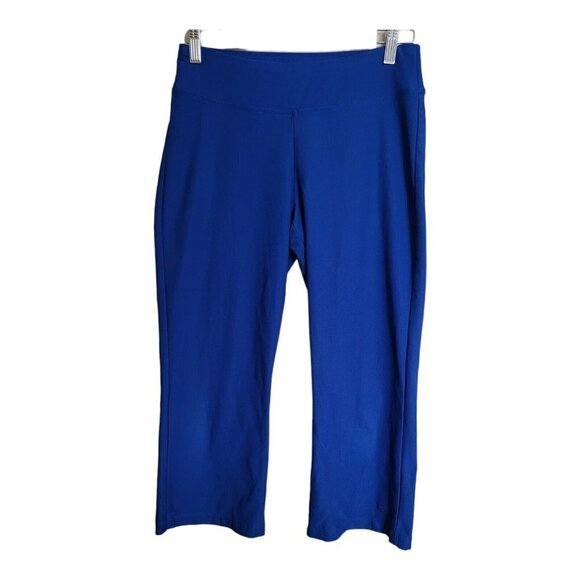 Nike Womens Royal Blue Dri Fit Pants Mid Calve Length Slightly Flared Legs Small - Picture 1 of 10
